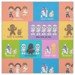 Motivational Characters Patchwork Pattern Fabric