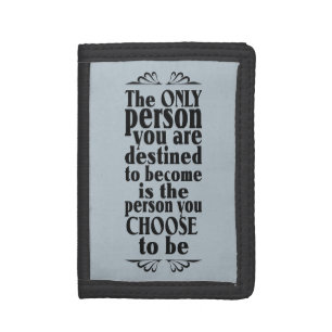 Motivational CHOICE custom color wallets