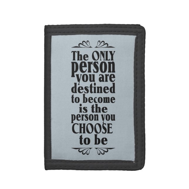 Motivational CHOICE custom color wallets (Front Vertical)