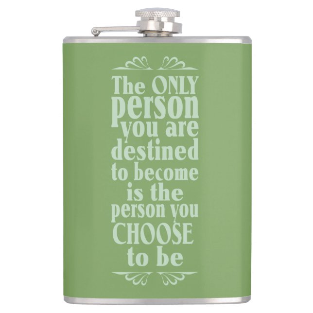 Motivational CHOICE custom flask (Front)