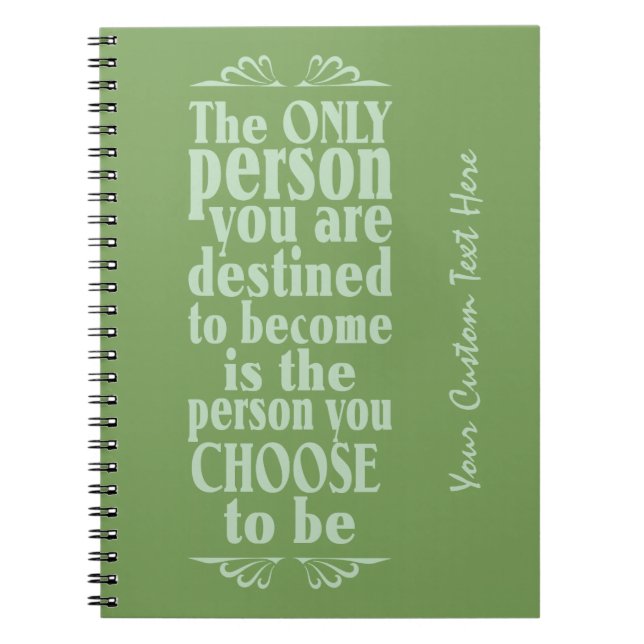 Motivational CHOICE custom notebook (Front)