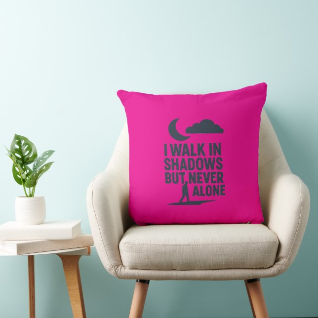 Motivational Christian Pillow – ‘I Walk in Shadows (Chair)