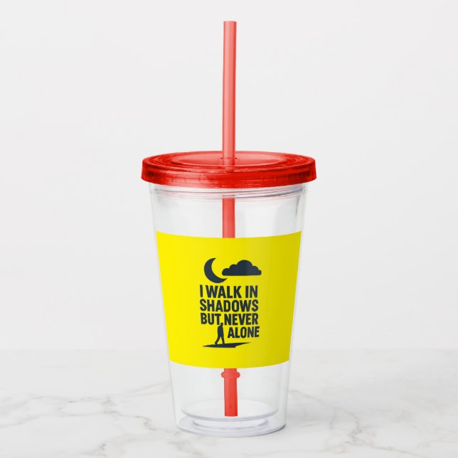 Motivational Christian Quote Acrylic Tumbler  (Front)