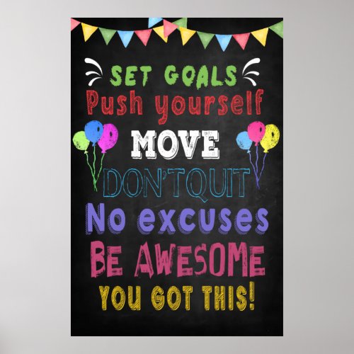 Motivational Classroom Poster for Classroom