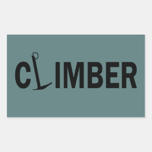 Motivational climbing quotes rectangular sticker