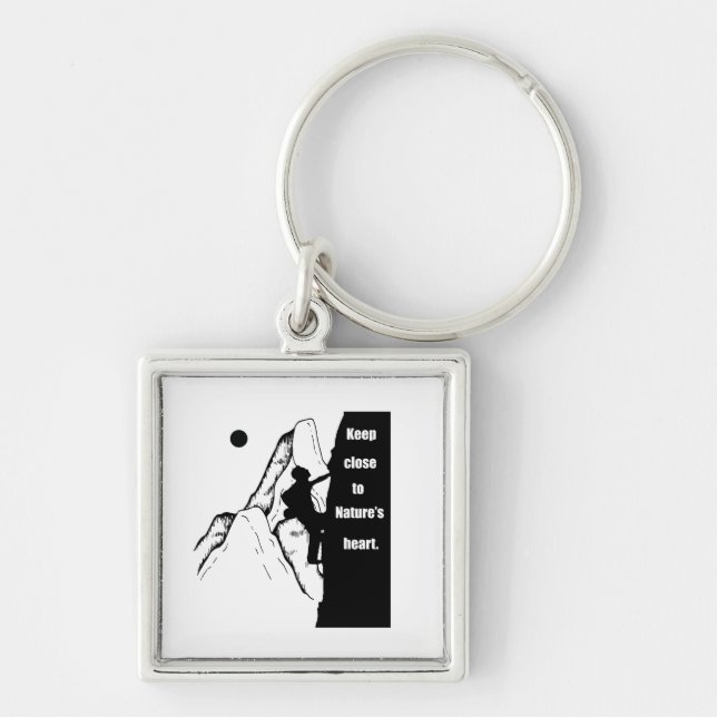 Motivational climbing rockclimbing keychain (Front)