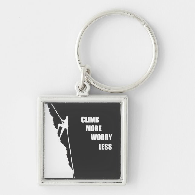 Motivational climbing rockclimbing saying keychain (Front)