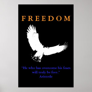 Motivational Courage American Eagle Poster Print