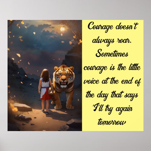 Motivational Courage Poster
