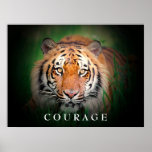 Motivational Courage Tiger Poster at Zazzle