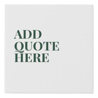Motivational Create Your Own Quote Green Faux Canv Canvas Print