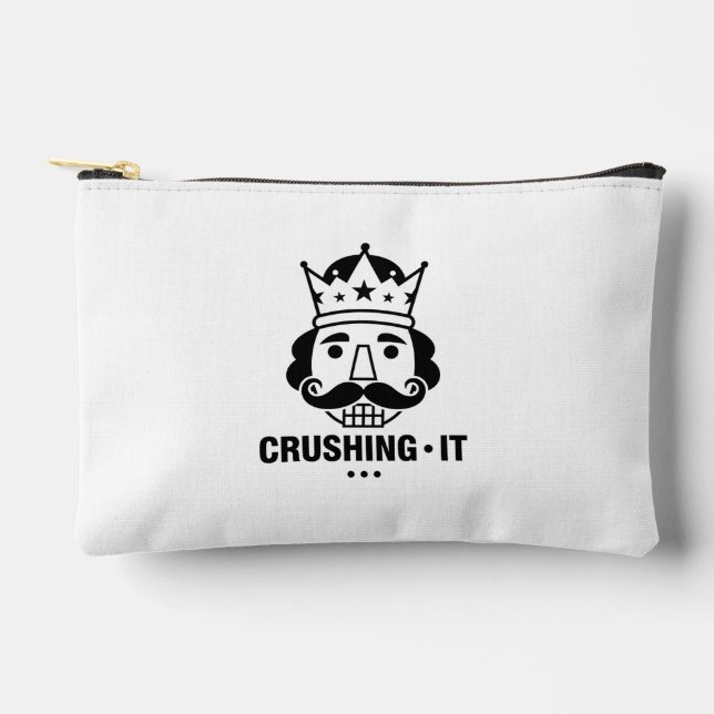 Motivational Crushing It Daily Hustle Mindset Succ Accessory Pouch (Front)