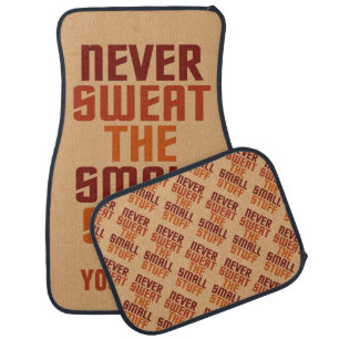 Motivational custom name car floor mats