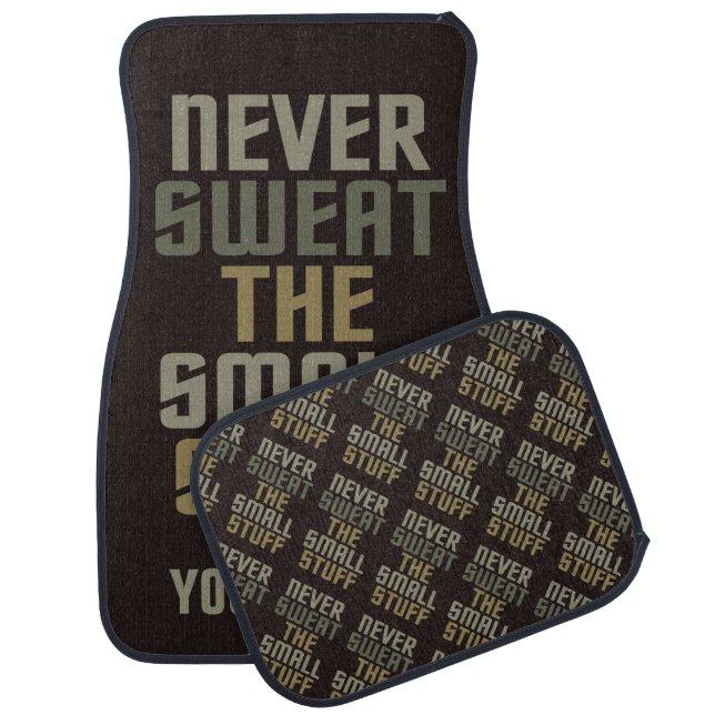 Motivational custom name car floor mats (Set)