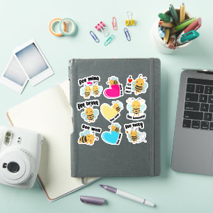 Motivational Cute bumblebee stickers