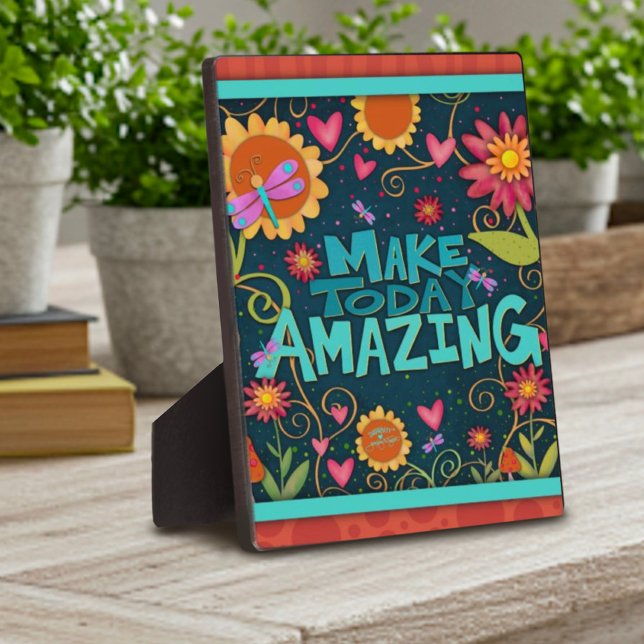 Motivational Cute Simple Quote Colorful Fun  Plaque (Creator Uploaded)