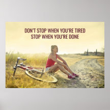 Motivational Cycling Print – Customizable Quote