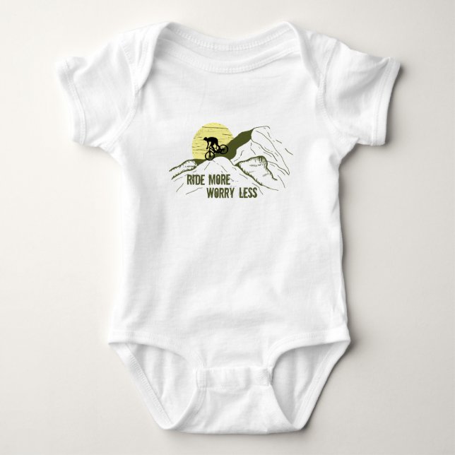 Motivational cycling quote baby bodysuit (Front)
