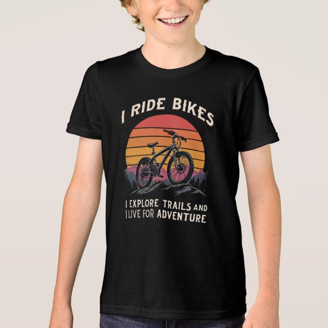 Motivational Cycling Quote for Adventure Lovers Tri-Blend Shirt (Front)