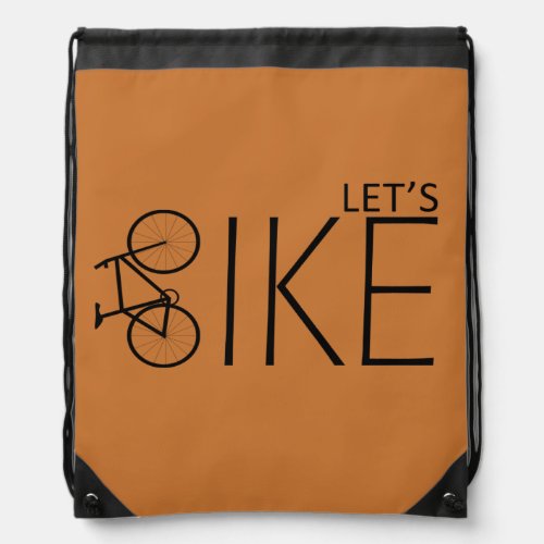 Motivational cycling quotes drawstring bag