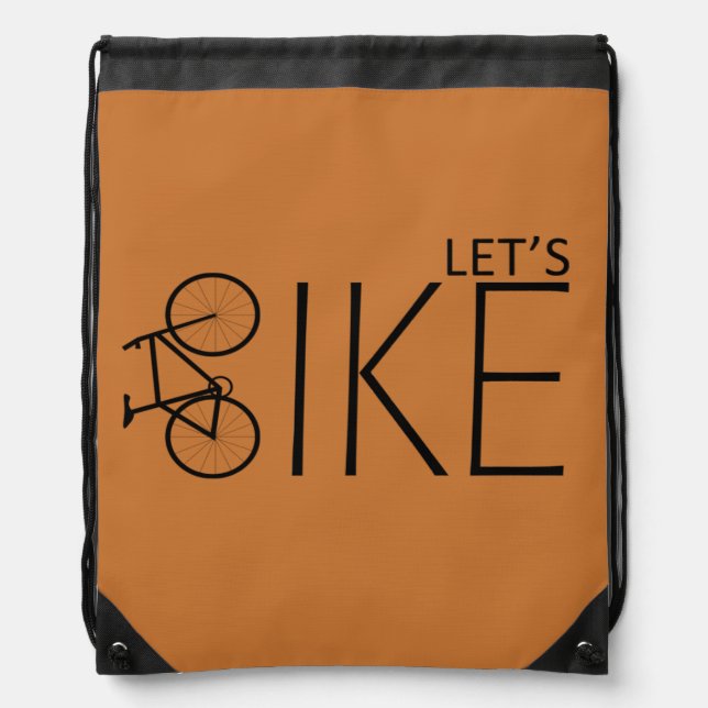 Motivational cycling quotes drawstring bag (Front)
