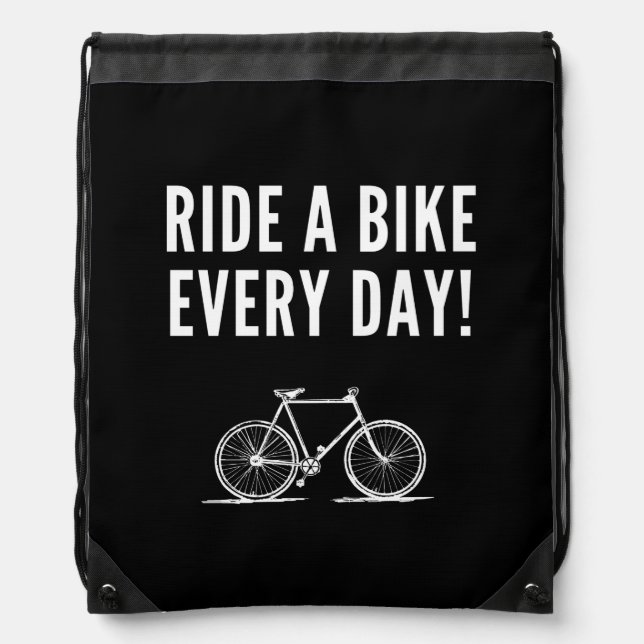 Motivational cycling quotes drawstring bag (Front)