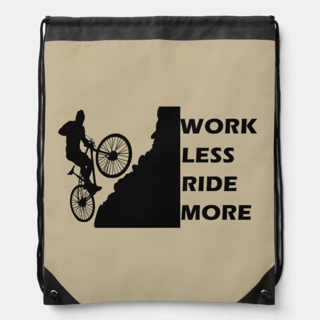 Motivational cycling quotes drawstring bag (Front)