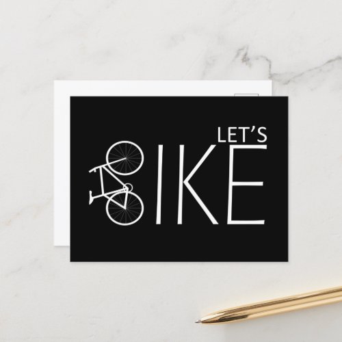 Motivational cycling quotes holiday postcard