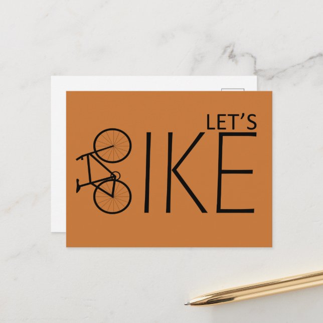 Motivational cycling quotes holiday postcard (Front/Back In Situ)