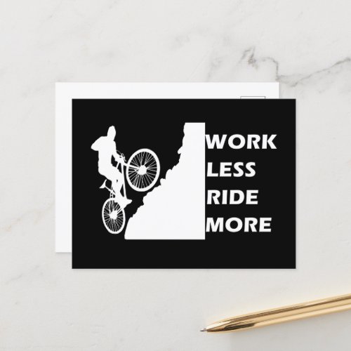 Motivational cycling quotes holiday postcard