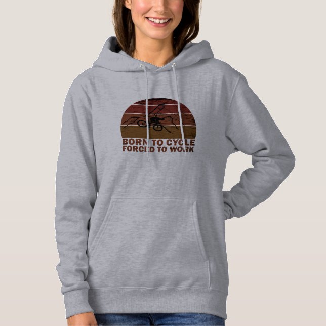 Motivational cycling quotes hoodie (Front)