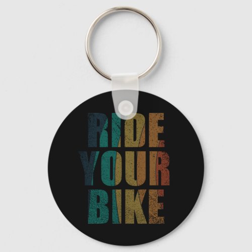 Motivational cycling quotes keychain