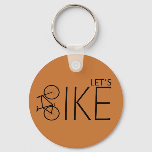 Motivational cycling quotes keychain