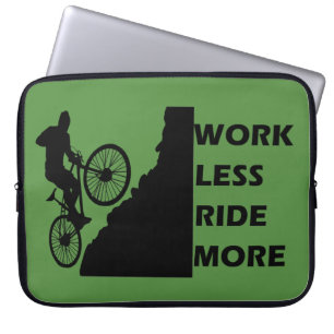 Motivational cycling quotes laptop sleeve