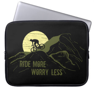 Motivational cycling quotes laptop sleeve