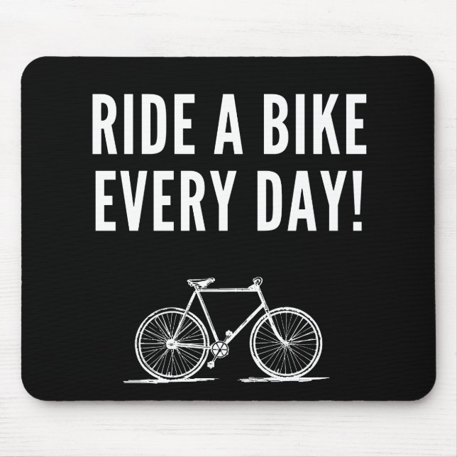 Motivational cycling quotes mouse pad (Front)