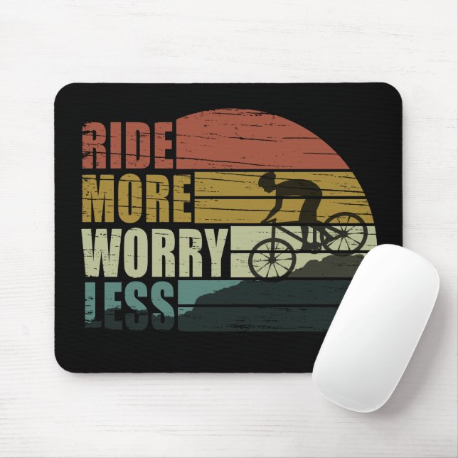 Motivational cycling quotes mouse pad (With Mouse)