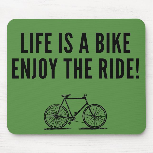 Motivational cycling quotes mouse pad (Front)