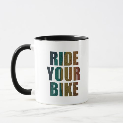 Motivational cycling quotes mug