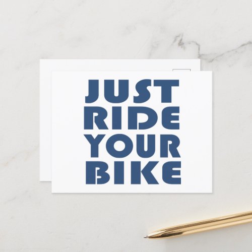 Motivational cycling quotes postcard