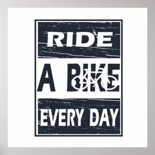 Motivational cycling quotes poster