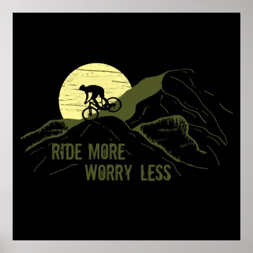 Motivational cycling quotes poster