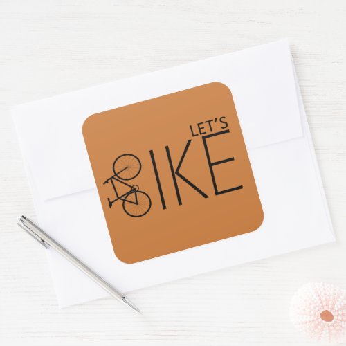 Motivational cycling quotes square sticker