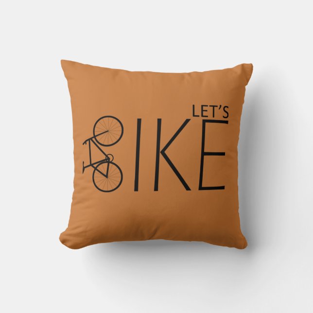 Motivational cycling quotes throw pillow (Front)