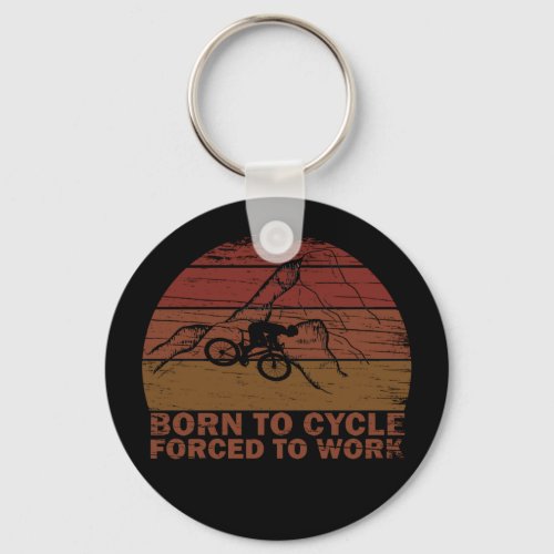 Motivational cycling quotes vintage keychain