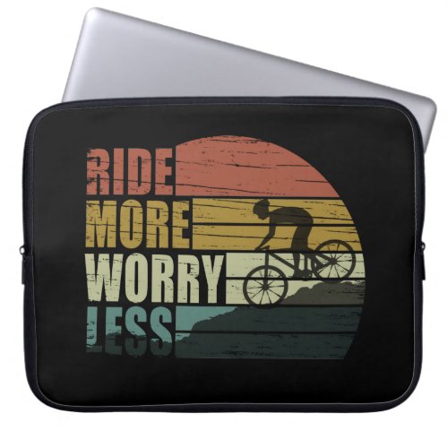 Motivational cycling quotes vintage laptop sleeve