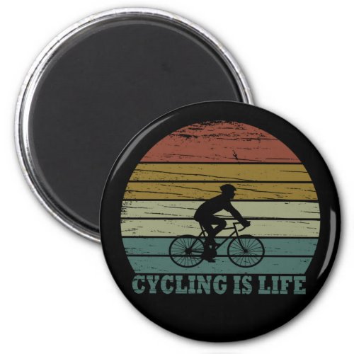 Motivational cycling quotes vintage magnet