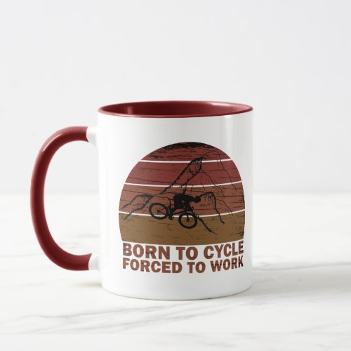 Motivational cycling quotes vintage mug