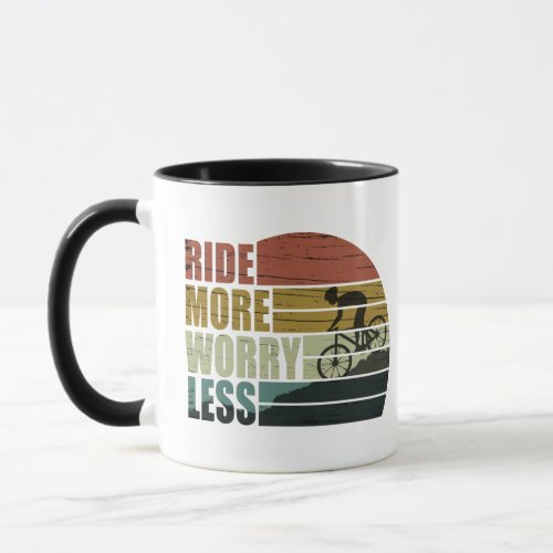 Motivational cycling quotes vintage mug