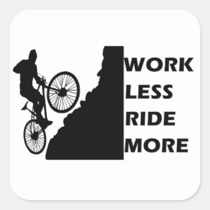 Motivational cycling square sticker